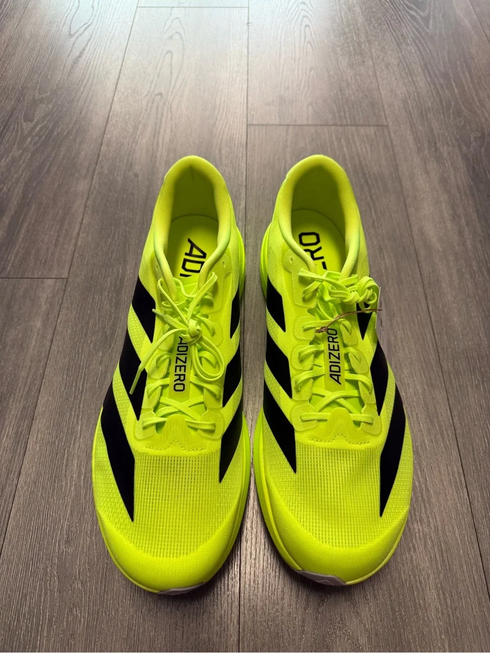 Adidas Adizero Evo SL Running Shoes Lucid Lemon Core Black Men’s Sz 17 JR3416